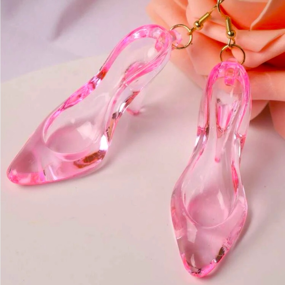 Pink High Heel Earrings